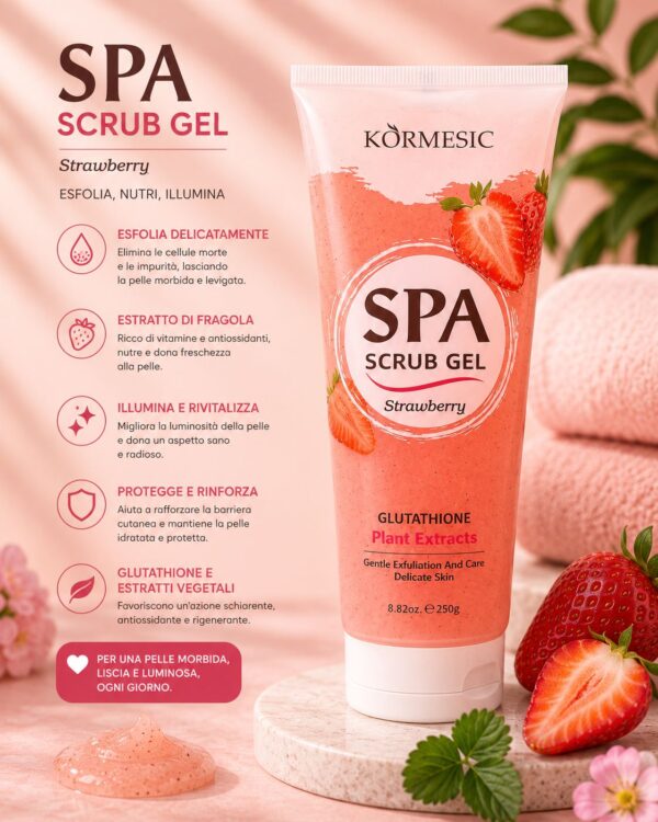 Scrub gel corpo SPA fragola 250 ml KORMESIC