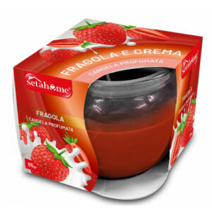 Candela 70 gr Fragola e Crema SETA BLU