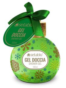 Gel doccia 100 ml palla di natale verde SETA BLU