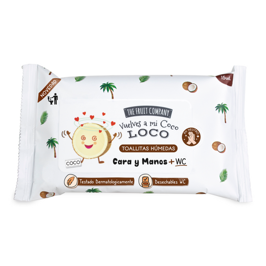 SALVIETTE UMIDIFICATE AL COCCO MANI VISO E WC THEFRUITCOMPANY