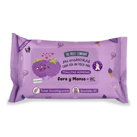 SALVIETTE UMIDIFICATE ALLA MORA MANI VISO E WC THEFRUITCOMPANY