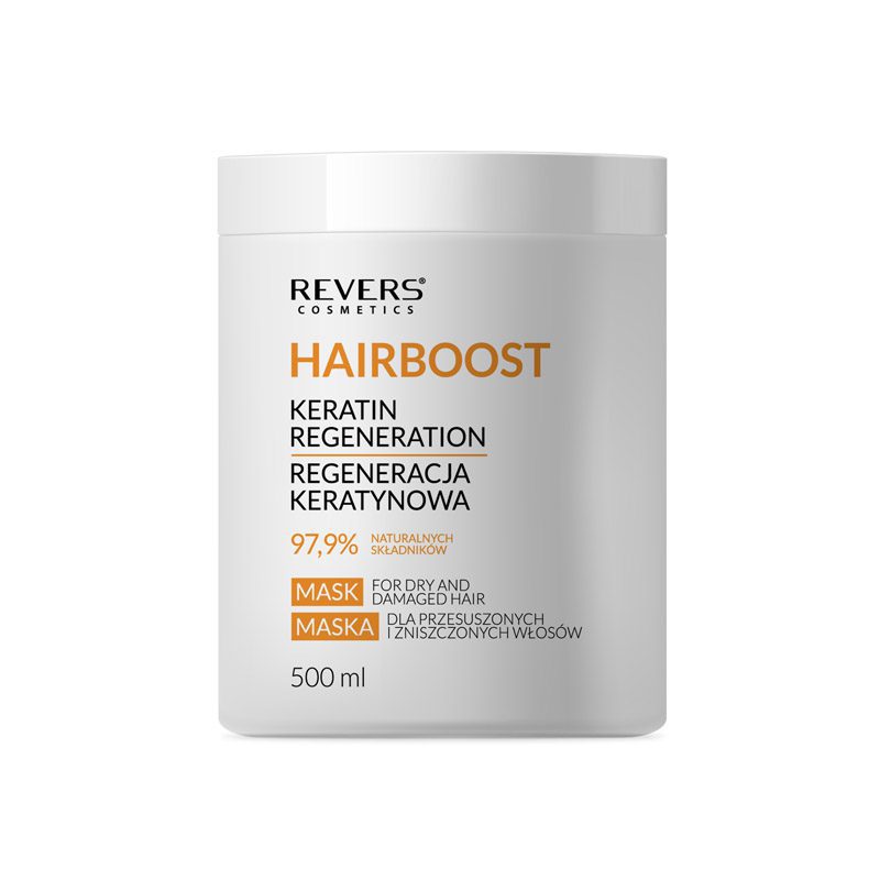 Maschera alla cheratina per la rigenerazione di capelli secchi e danneggiati 500ml REVERS COSMETICS