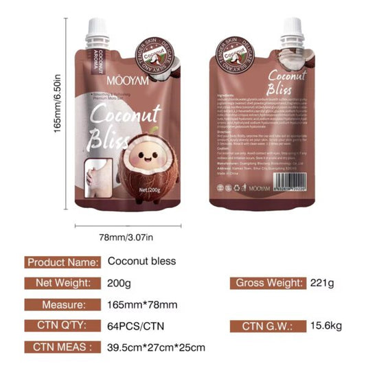 Scrub esfoliante corpo in busta con micro sale 200 gr al Cocco