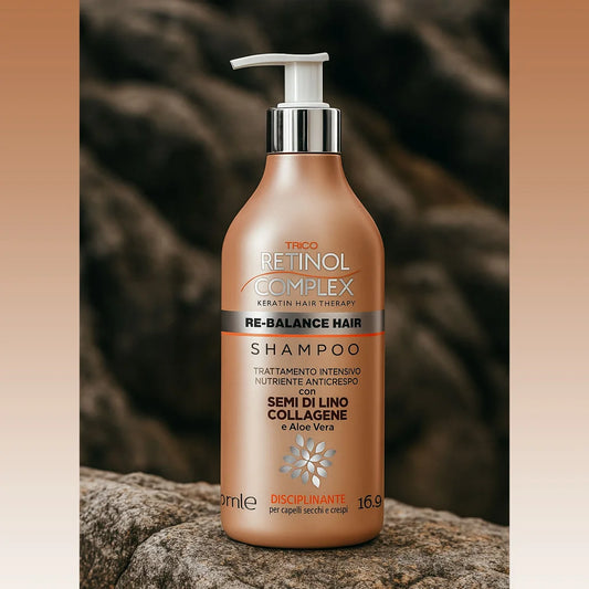 shampoo anticrespo semi lino, collagene, aloe RC